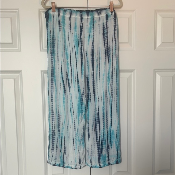 P.J. Salvage Blue and Aqua Tie-Dye Pants - Picture 5 of 6